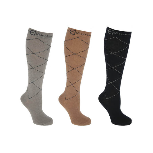 Reitstrumpf Karo 3er Set